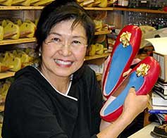 Student with fashion shoes