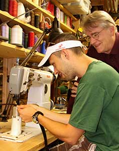 Shoemaking Student with instructor